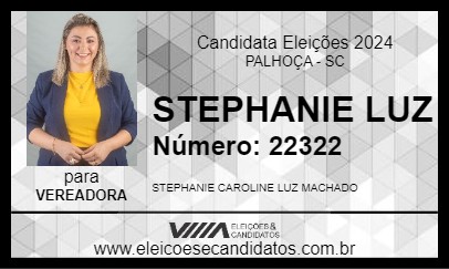 Candidato STEPHANIE LUZ 2024 - PALHOÇA - Eleições