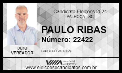 Candidato PAULO RIBAS 2024 - PALHOÇA - Eleições