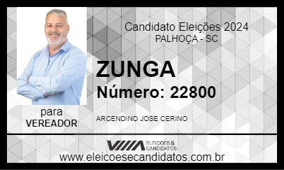 Candidato ZUNGA 2024 - PALHOÇA - Eleições