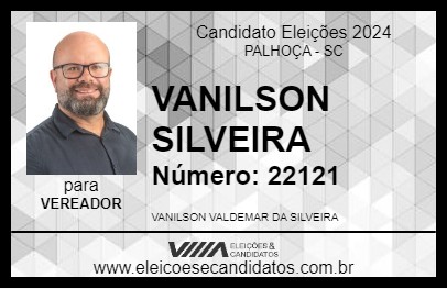 Candidato VANILSON SILVEIRA 2024 - PALHOÇA - Eleições