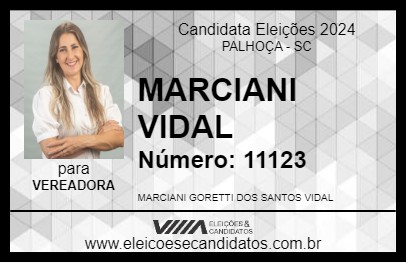 Candidato MARCIANI VIDAL 2024 - PALHOÇA - Eleições