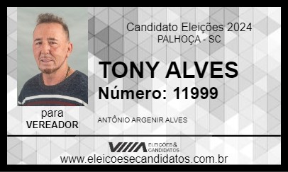 Candidato TONY ALVES 2024 - PALHOÇA - Eleições