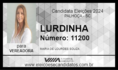 Candidato LURDINHA 2024 - PALHOÇA - Eleições