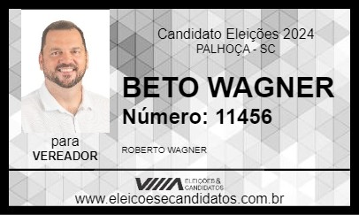 Candidato BETO WAGNER 2024 - PALHOÇA - Eleições