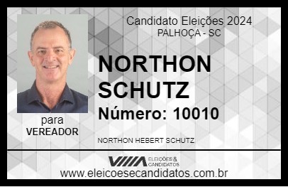 Candidato NORTHON SCHUTZ 2024 - PALHOÇA - Eleições