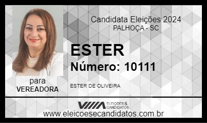 Candidato ESTER 2024 - PALHOÇA - Eleições