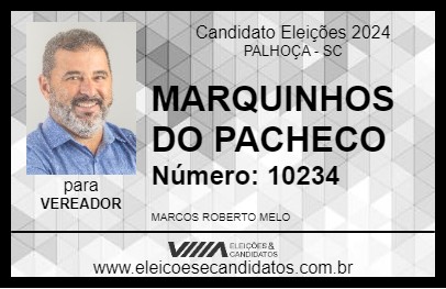 Candidato MARQUINHOS DO PACHECO 2024 - PALHOÇA - Eleições