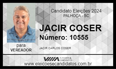 Candidato JACIR COSER 2024 - PALHOÇA - Eleições