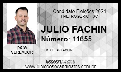 Candidato JULIO FACHIN 2024 - FREI ROGÉRIO - Eleições