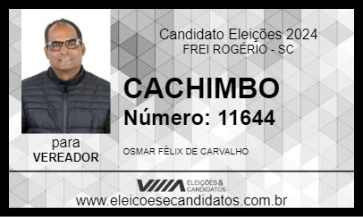 Candidato CACHIMBO 2024 - FREI ROGÉRIO - Eleições