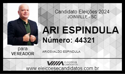 Candidato ARI ESPINDULA 2024 - JOINVILLE - Eleições