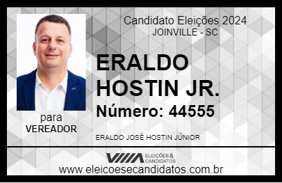 Candidato ERALDO HOSTIN JR. 2024 - JOINVILLE - Eleições