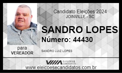 Candidato SANDRO LOPES 2024 - JOINVILLE - Eleições