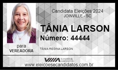 Candidato TÂNIA LARSON 2024 - JOINVILLE - Eleições