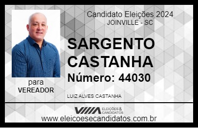 Candidato SARGENTO CASTANHA 2024 - JOINVILLE - Eleições