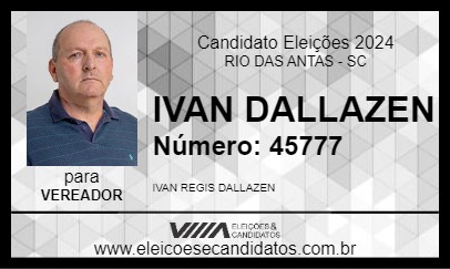 Candidato IVAN DALLAZEN 2024 - RIO DAS ANTAS - Eleições