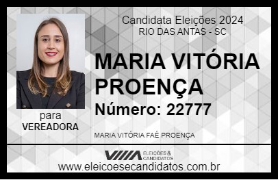 Candidato MARIA VITÓRIA PROENÇA 2024 - RIO DAS ANTAS - Eleições