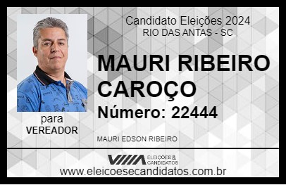 Candidato MAURI RIBEIRO CAROÇO 2024 - RIO DAS ANTAS - Eleições