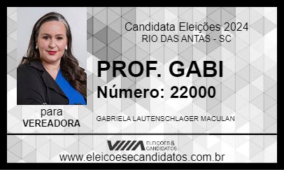 Candidato PROF. GABI 2024 - RIO DAS ANTAS - Eleições