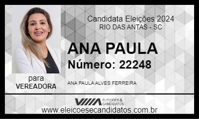 Candidato ANA PAULA 2024 - RIO DAS ANTAS - Eleições