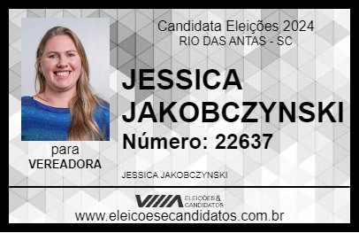 Candidato JESSICA JAKOBCZYNSKI 2024 - RIO DAS ANTAS - Eleições