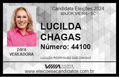 Candidato LUCILDA CHAGAS 2024 - MAJOR VIEIRA - Eleições