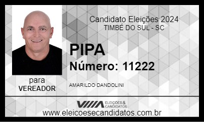 Candidato PIPA 2024 - TIMBÉ DO SUL - Eleições