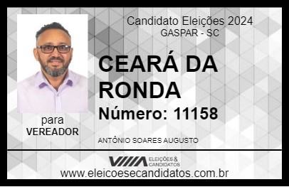 Candidato CEARÁ DA RONDA 2024 - GASPAR - Eleições