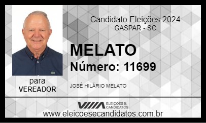 Candidato MELATO 2024 - GASPAR - Eleições