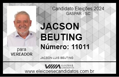 Candidato JACSON BEUTING 2024 - GASPAR - Eleições