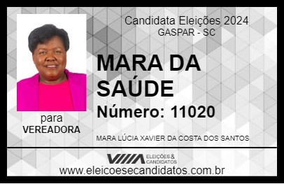 Candidato MARA DA SAÚDE 2024 - GASPAR - Eleições