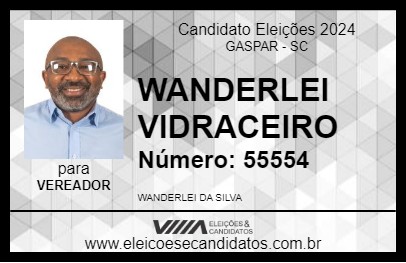 Candidato WANDERLEI VIDRACEIRO 2024 - GASPAR - Eleições