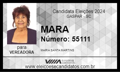 Candidato MARA 2024 - GASPAR - Eleições