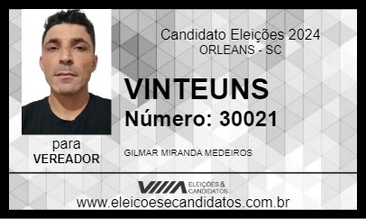 Candidato VINTEUNS 2024 - ORLEANS - Eleições