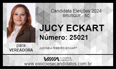 Candidato JUCY ECKART 2024 - BRUSQUE - Eleições