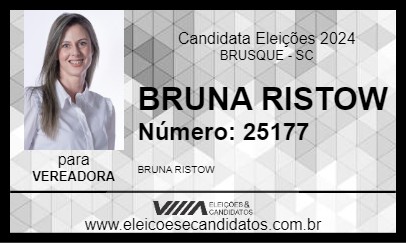 Candidato BRUNA RISTOW 2024 - BRUSQUE - Eleições