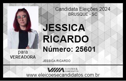 Candidato JESSICA RICARDO 2024 - BRUSQUE - Eleições