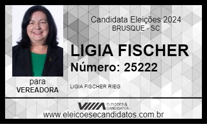 Candidato LIGIA FISCHER 2024 - BRUSQUE - Eleições