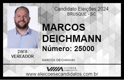 Candidato MARCOS DEICHMANN 2024 - BRUSQUE - Eleições