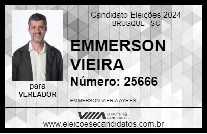 Candidato EMMERSON VIEIRA 2024 - BRUSQUE - Eleições