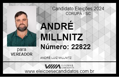 Candidato ANDRÉ MILLNITZ 2024 - CORUPÁ - Eleições