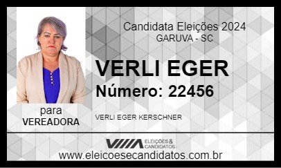 Candidato VERLI EGER 2024 - GARUVA - Eleições