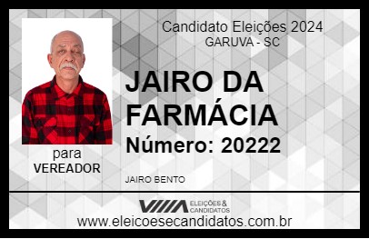 Candidato JAIRO DA FARMÁCIA 2024 - GARUVA - Eleições