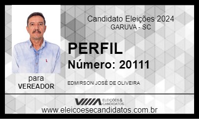 Candidato PERFIL 2024 - GARUVA - Eleições