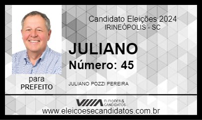 Candidato JULIANO 2024 - IRINEÓPOLIS - Eleições