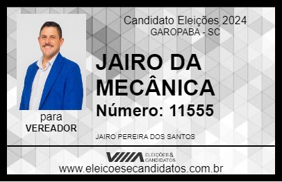 Candidato JAIRO DA MECÂNICA 2024 - GAROPABA - Eleições