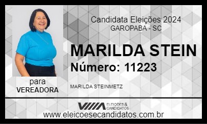 Candidato MARILDA STEIN 2024 - GAROPABA - Eleições