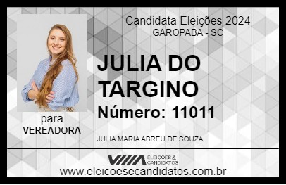 Candidato JULIA DO TARGINO 2024 - GAROPABA - Eleições