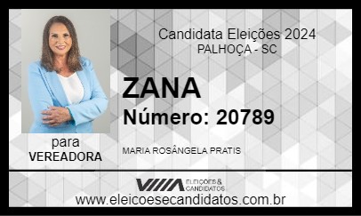 Candidato ZANA 2024 - PALHOÇA - Eleições