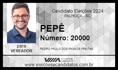 Candidato PEPÊ 2024 - PALHOÇA - Eleições